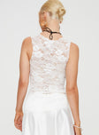 white Sheer lace top V neckline pinched detail at bust