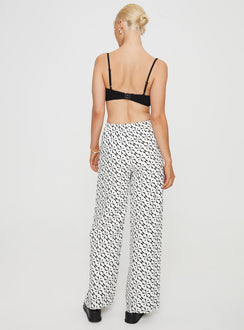 product Princess Polly High Waisted Pants  Zodiac Linen Blend Pants Black / White