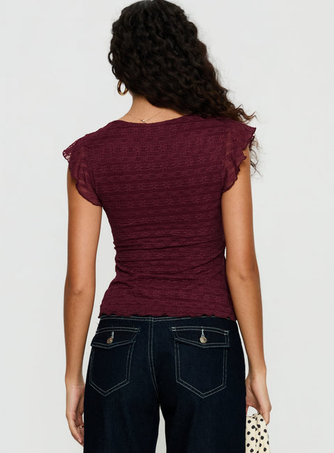 Auroraah Frill Top Cherry