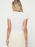 product Princess Polly Short Sleeves Square Neck  Tullock Top White