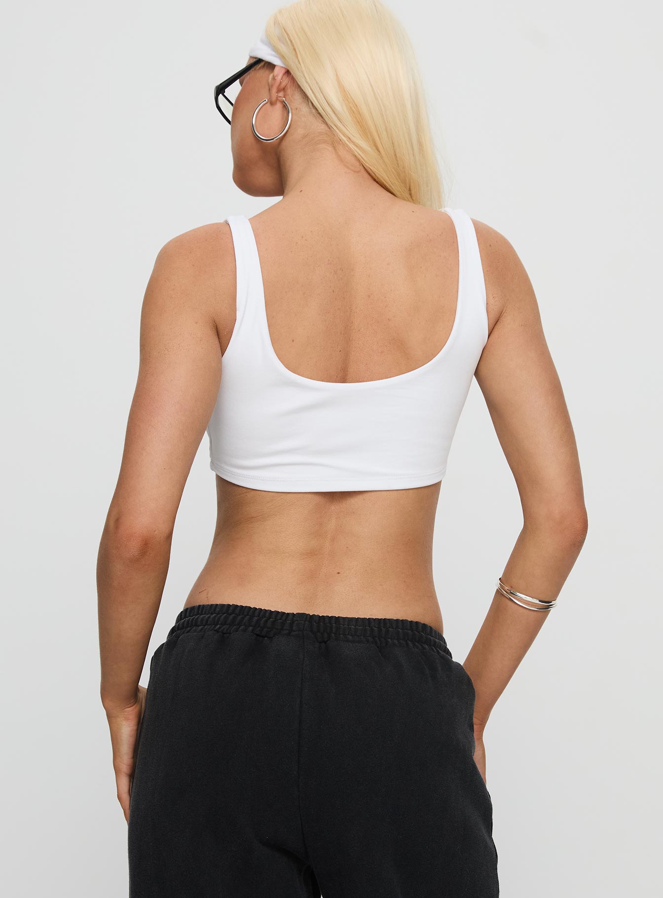 UC Irvine Scoop Neck Crop Top White