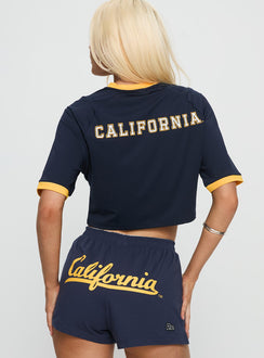 UC Berkeley Cropped Soccer Jersey Tee Blue