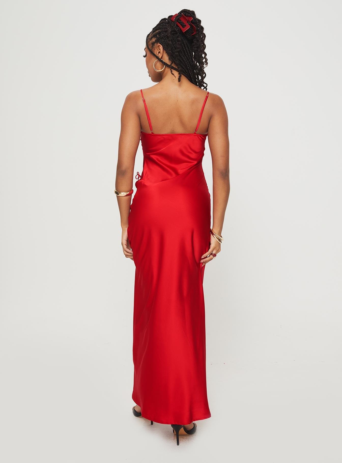 ladies red maxi dress About A Girl Maxi Dress Red