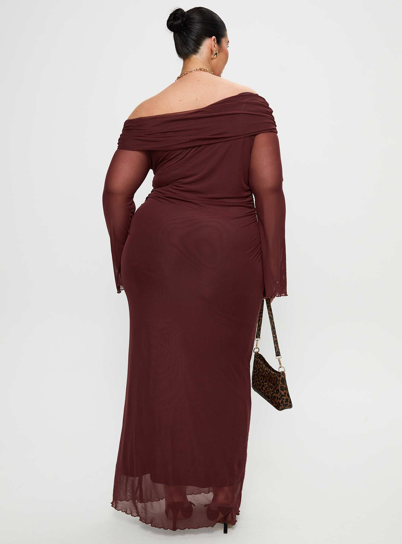 consideration maxi dress chocolate Carolyn Chocolate maxi dress in Silk Satin
