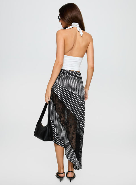 Midnight Memories Asymmetrical Midi Skirt | Black Multi | Womens | Princess Polly Midnight Memories Asymmetrical Midi Skirt | Black Multi | Womens | Princess Polly