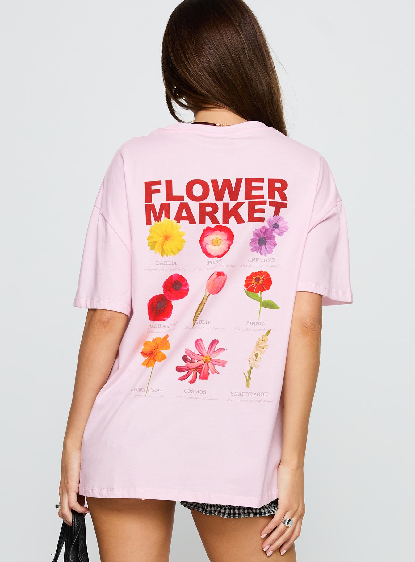 Flower Chart Oversized Tee Pink Princess Polly