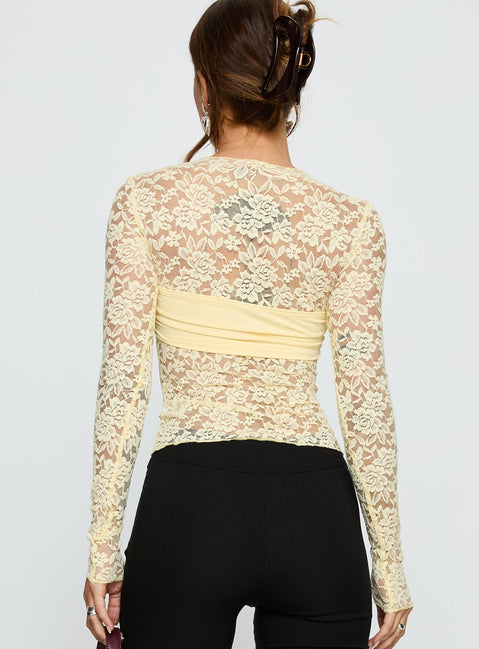 Midnight Long Sleeve Top Vanilla Custard