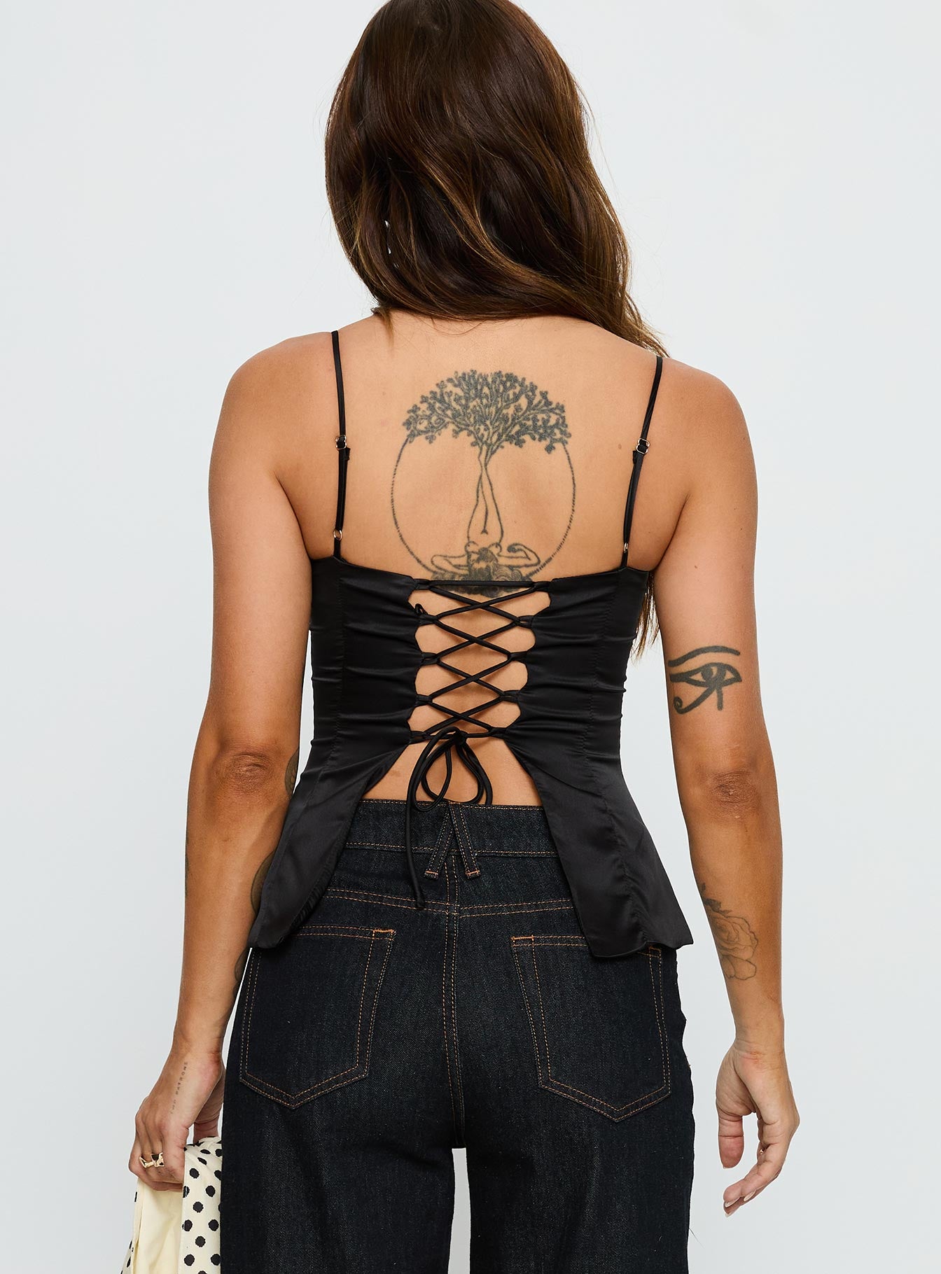 Hildy Tie Back Top Black