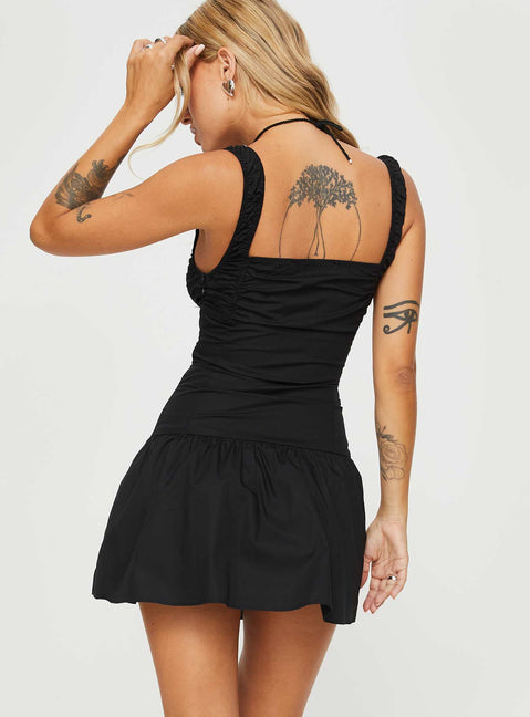 Heart Shaped Mini Dress Black | Princess Polly Heart Shaped Mini Dress Black | Princess Polly