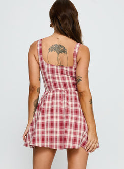Ofeliah Mini Dress Red Check