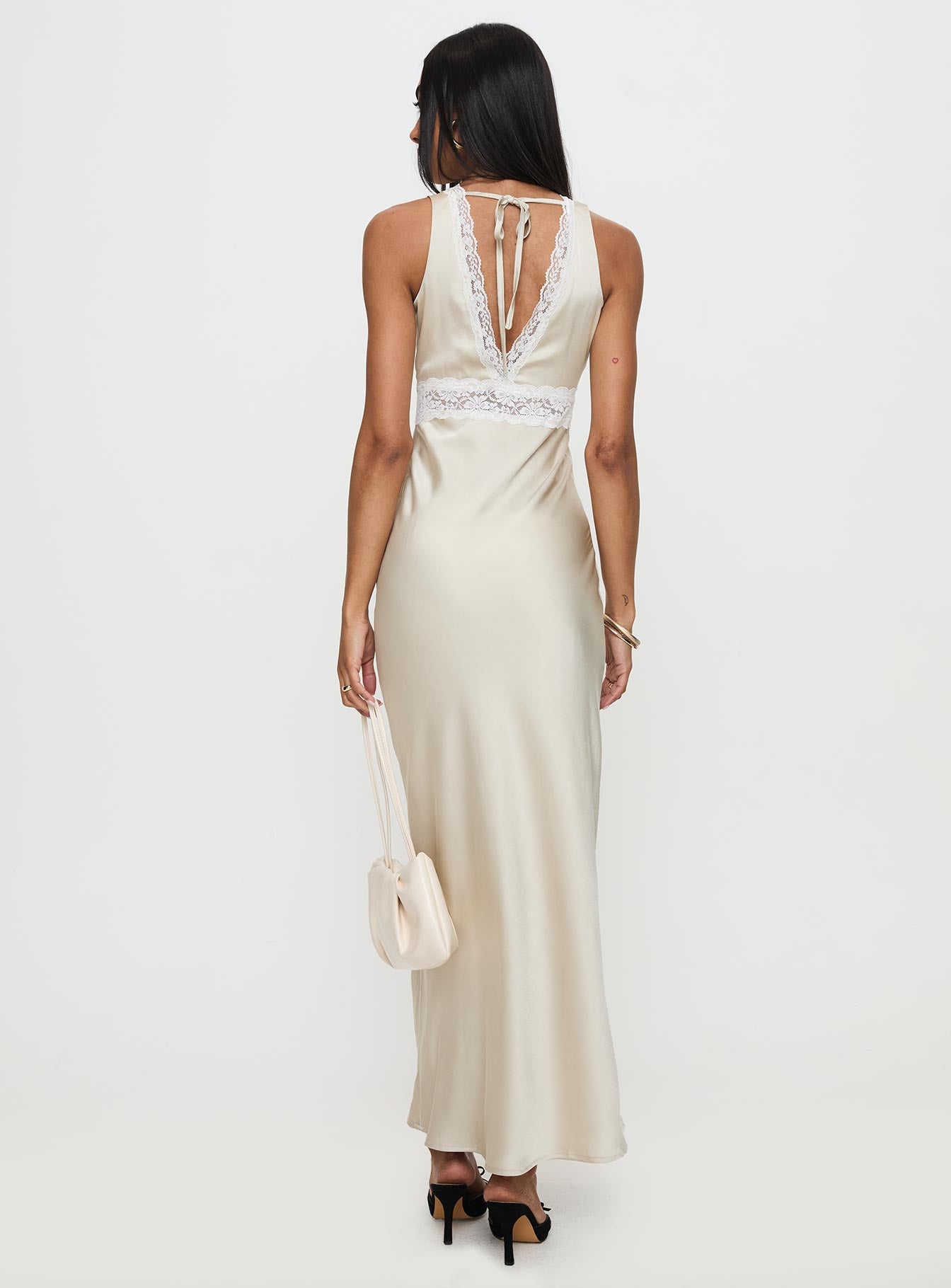 Persefonie Lace Maxi Dress Champagne | Princess Polly Persefonie Lace Maxi Dress Champagne | Princess Polly