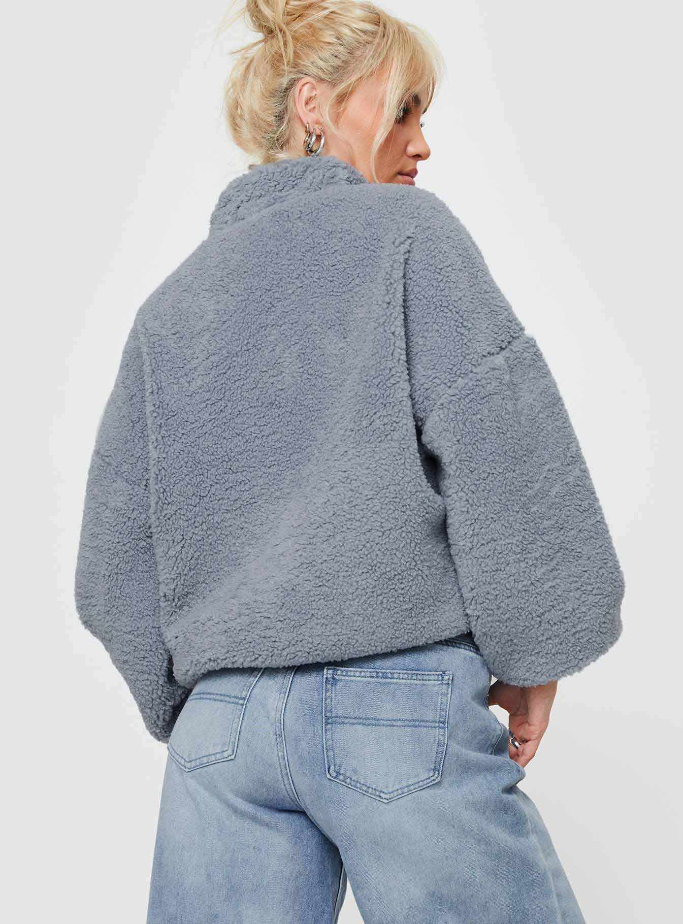 Dais Teddy Sweater Blue Princess Polly  regular 