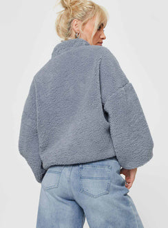 Dais Teddy Sweater Blue Princess Polly  regular 