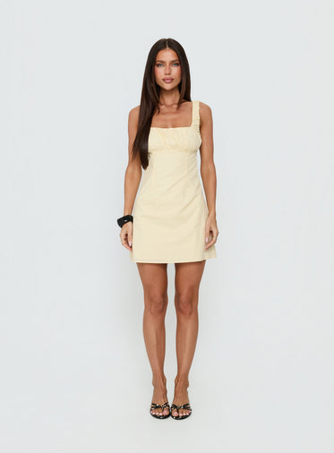 strapless open back dress South Of France Maxi Dress Yellow main image 1