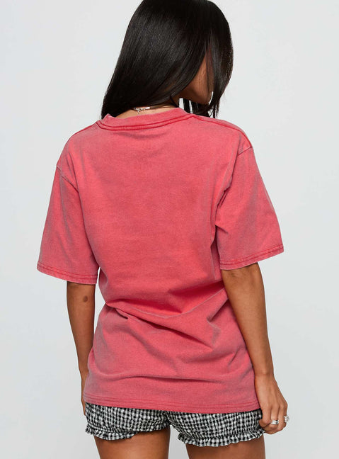 David Bowie Vintage Oversized Graphic Tee Red