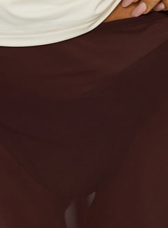 Asali Asymmetrical Midi Skirt Chocolate