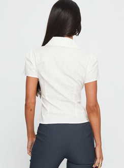 Ovelia Short Sleeve Shirt White