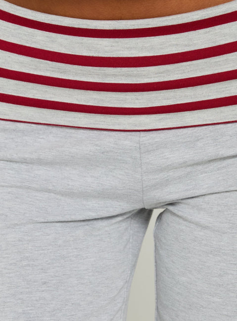 Jetset Pants Grey / Red Stripe