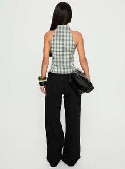 back view of model wearing Princess Polly Serenitia Mid Rise Relaxed Jeans Jet Black Mid Rise Jeans 