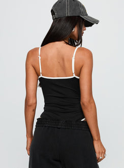 back view of model wearing Princess Polly That Effect Bodysuit Black Sleeveless 