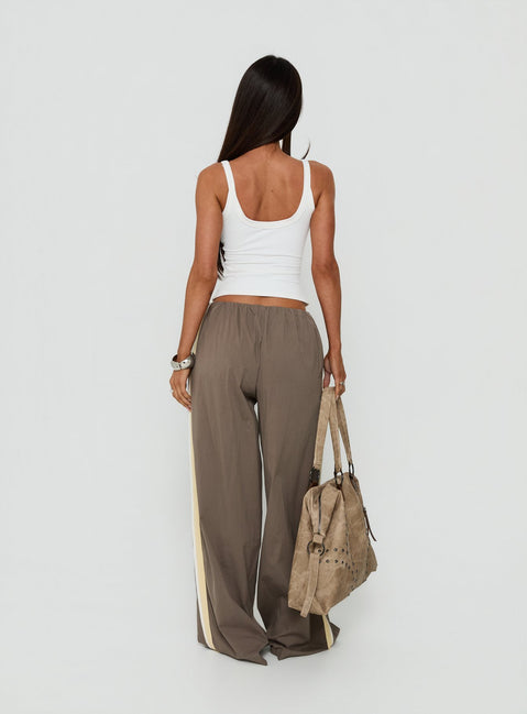 Lunea Concealed Waistband Pants Mushroom Stripe