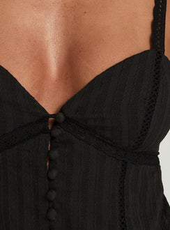Committed Tie Back Top Black