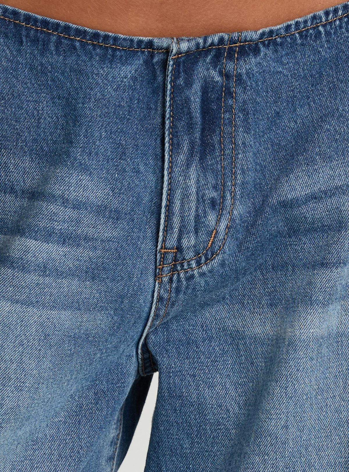 Roamer No Waist Low Rise Super Baggy Vintage Mid Blue