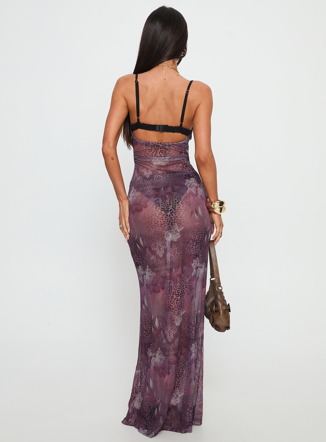 Evera Sheer Built In Bra Maxi Dress | Purple | Womens | Princess Polly Lower Impact Evera Sheer Built In Bra Maxi Dress | Purple | Womens | Princess Polly Lower Impact