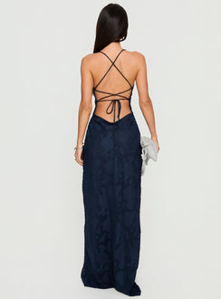 Celena Maxi Dress Navy Burnout Petite