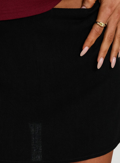 Selley Low Rise Mini Skirt Black