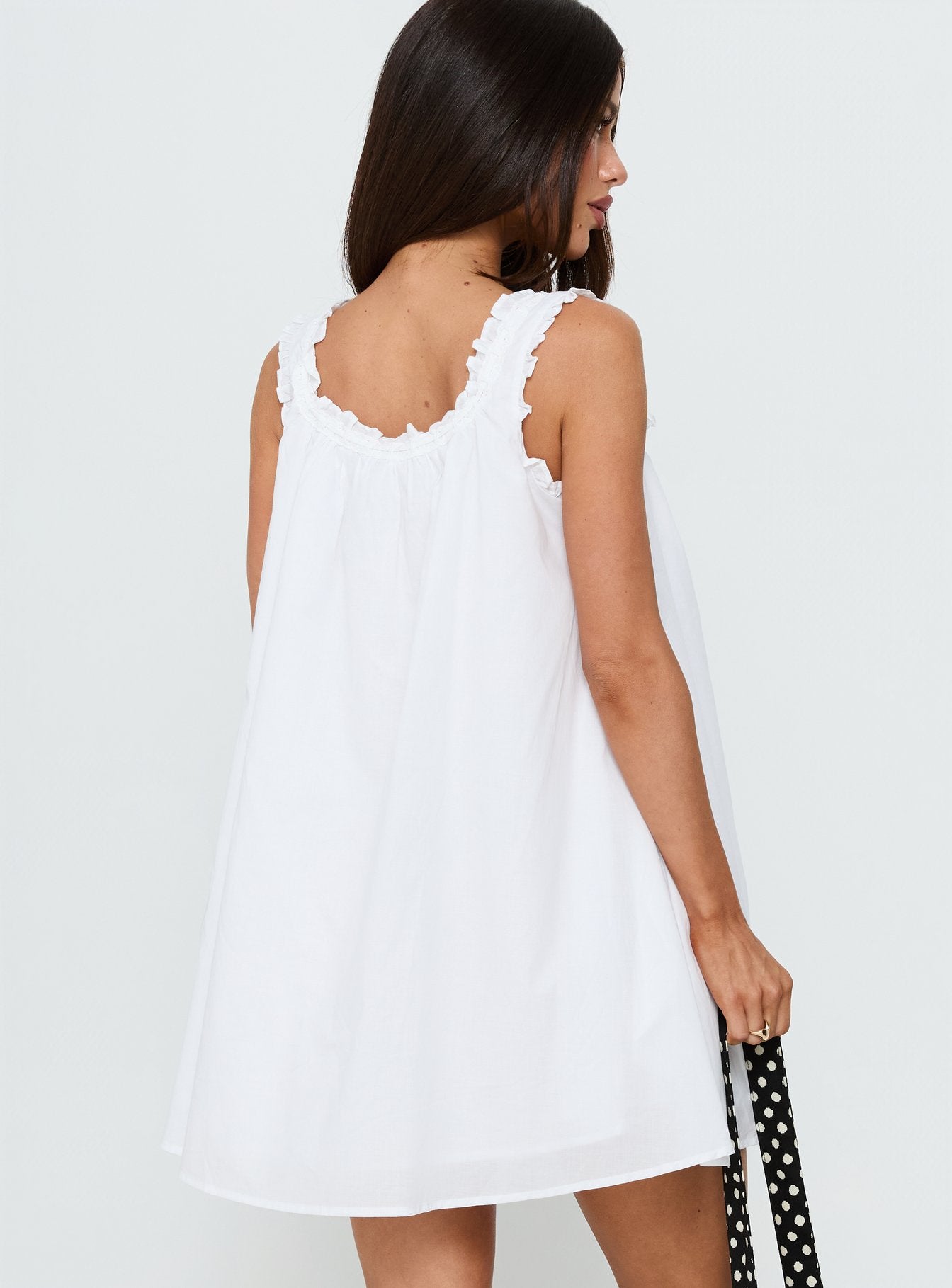 Swing Mini Dress White Petite | Princess Polly Swing Mini Dress White Petite | Princess Polly