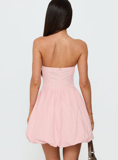 Melaina Bubble Hem Mini Dress Pink