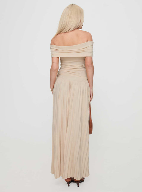Field Of Dreams Maxi Dress Oatmeal | Princess Polly Field Of Dreams Maxi Dress Oatmeal | Princess Polly