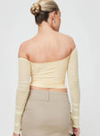 Sallo Off The Shoulder Top Yellow