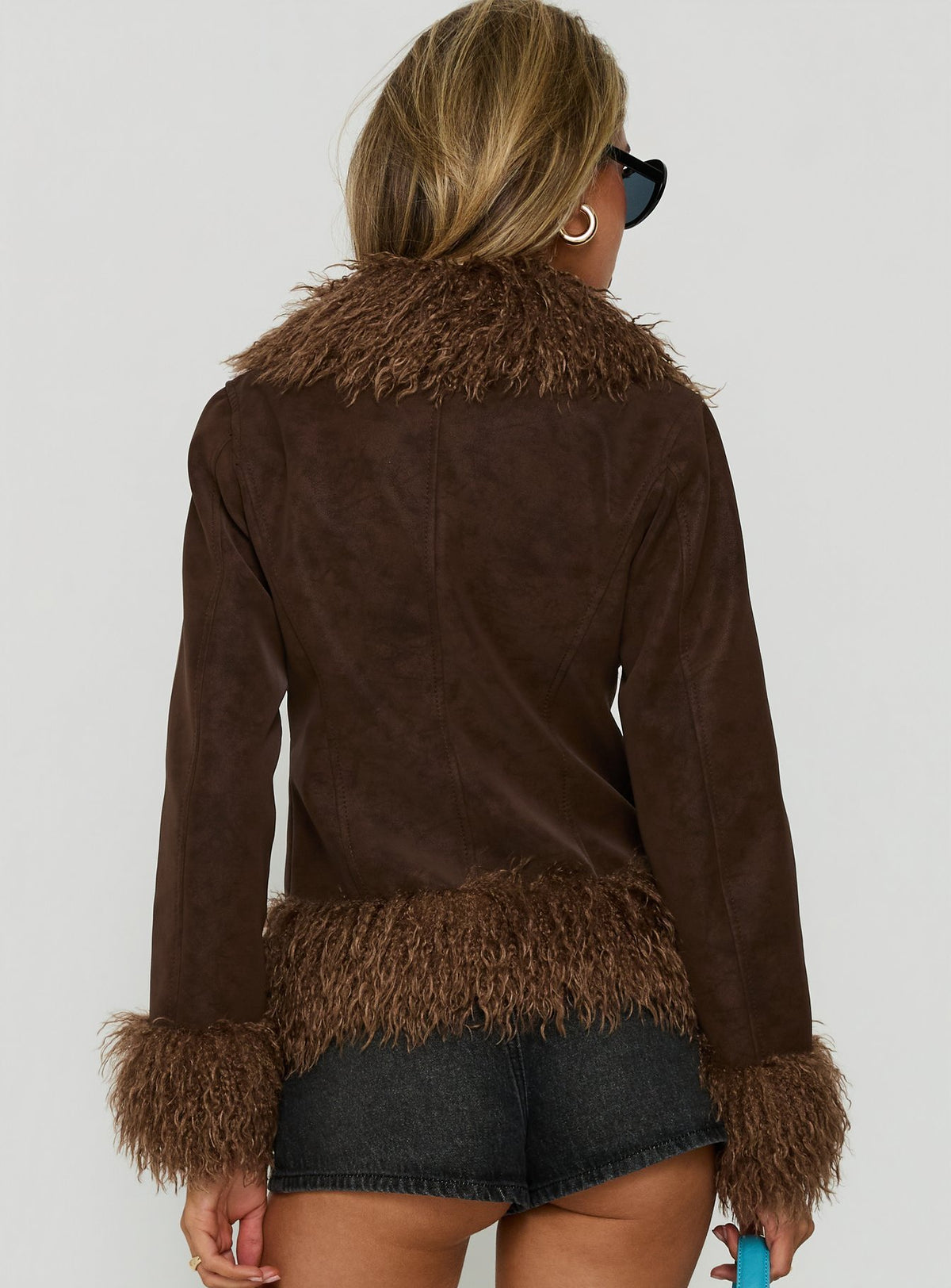 Adalyna Faux Fur Jacket Brown
