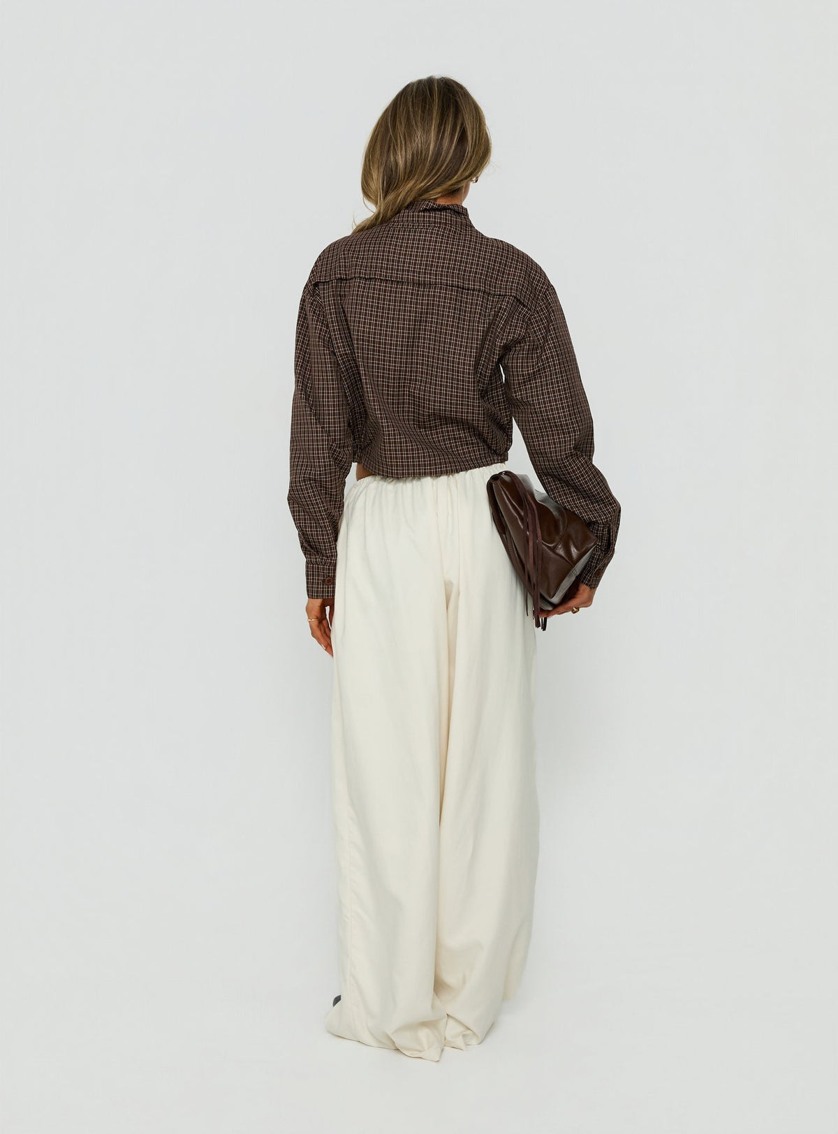Bungala Oversized Relaxed Pants Ivory Petite