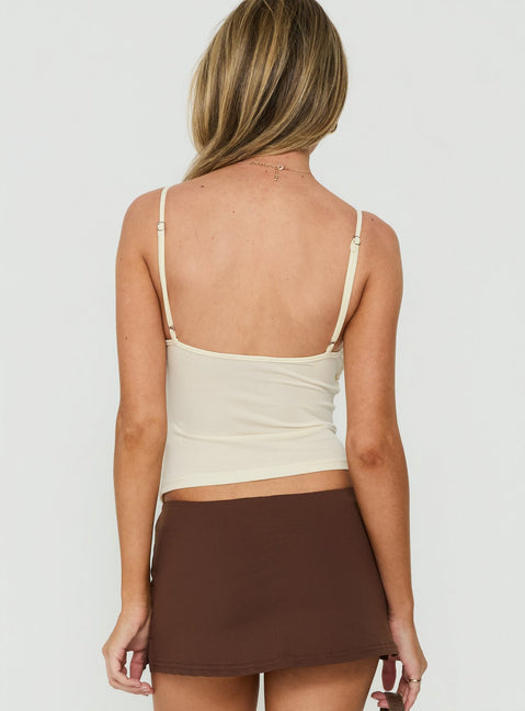 Edalie Layered Bralette Top Butter Yellow
