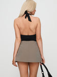 Gigi Skort Beige Pinstripe