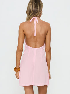 Stazia Beaded Mini Dress Pink