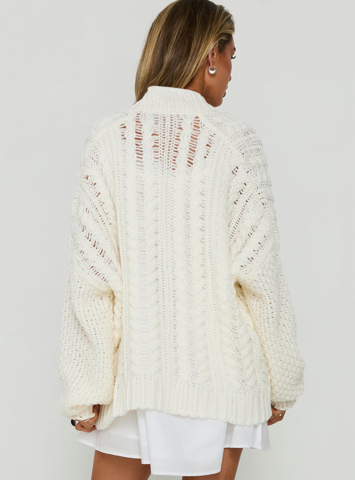 Abner Cable Cardigan Cream