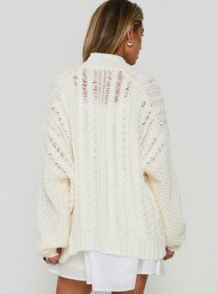 Abner Cable Cardigan Cream