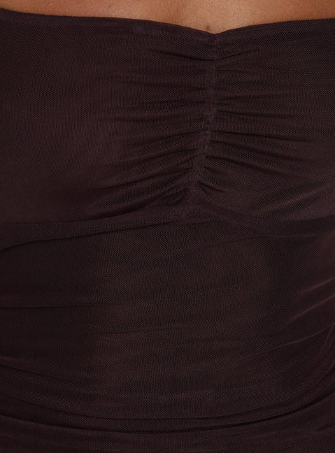 Adriannah Halter Ruched Maxi Dress Plum