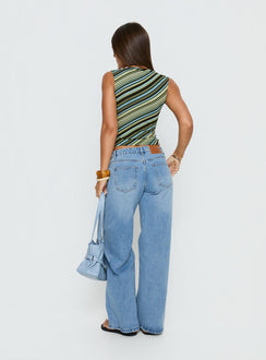 Ramos Low Rise Denim Jeans Bright Blue Wash Petite