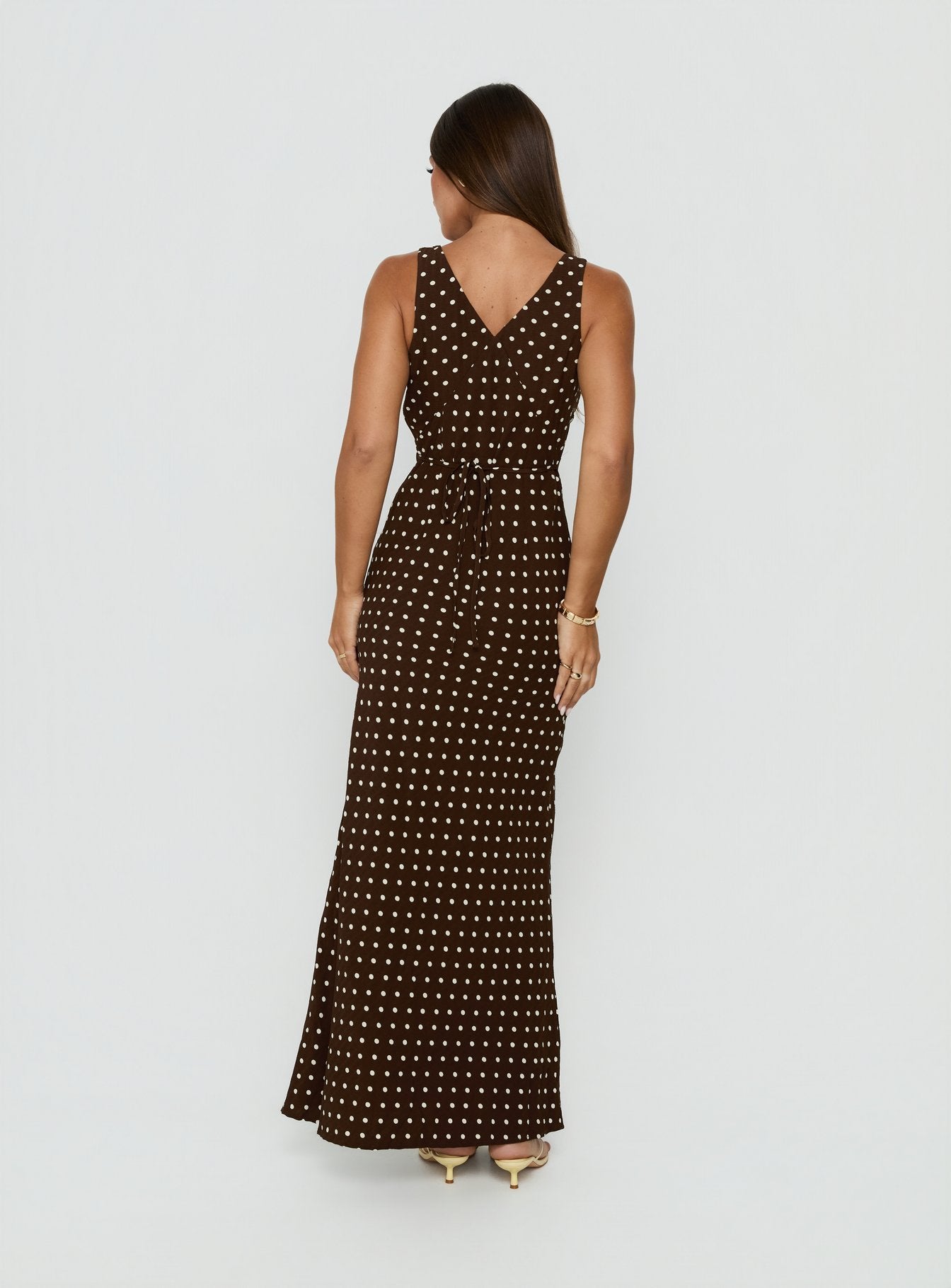 brown polka dot dress princess polly Nellie Mini Dress | Brown Polka Dot | Womens