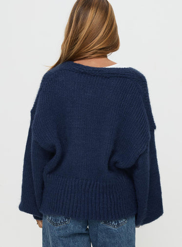 Yasmyn Knit Cardigan Royal Blue