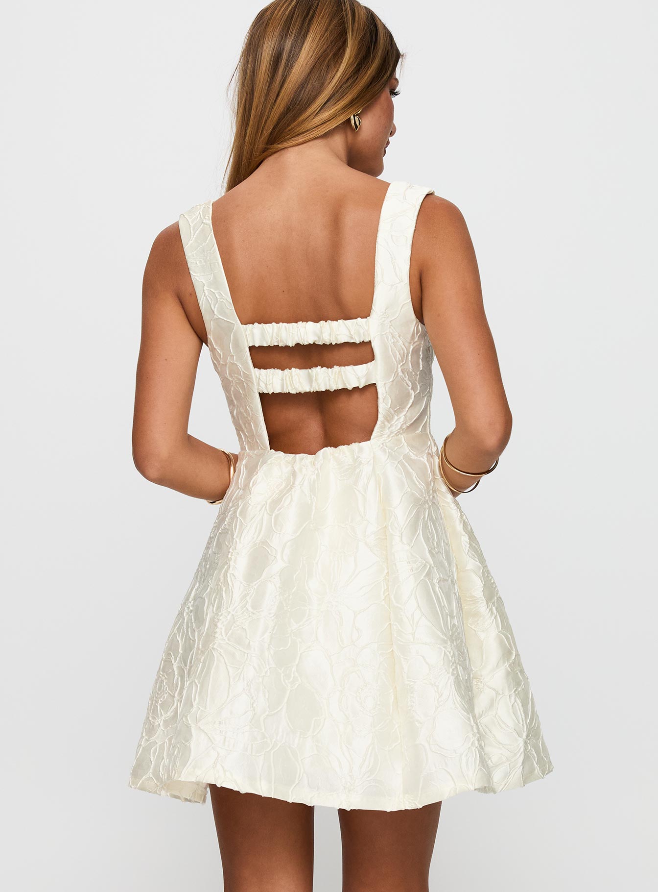 Eloquent Mini Dress Ivory | Princess Polly Eloquent Mini Dress Ivory | Princess Polly