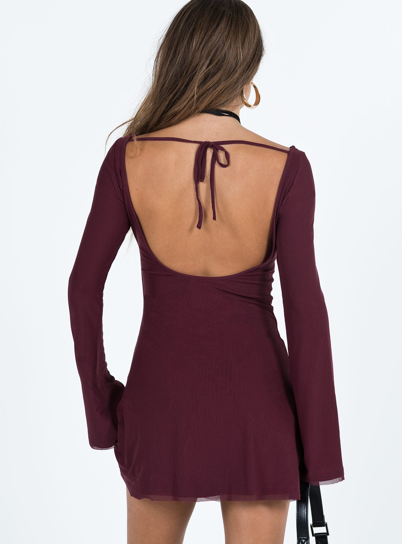 lukea long sleeve mini dress mauve Princess Polly Lukea Long Sleeve Mini Dress Mauve by Princess Polly