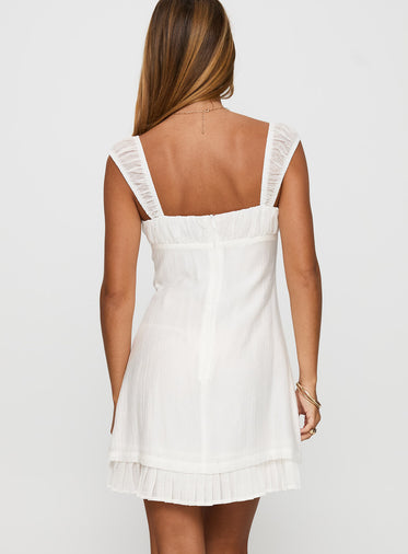 Eternally Yours Mini Dress White
