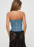 Strapless Denim corset top