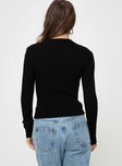 Long sleeve knit top, square neckline Good stretch, unlined 
